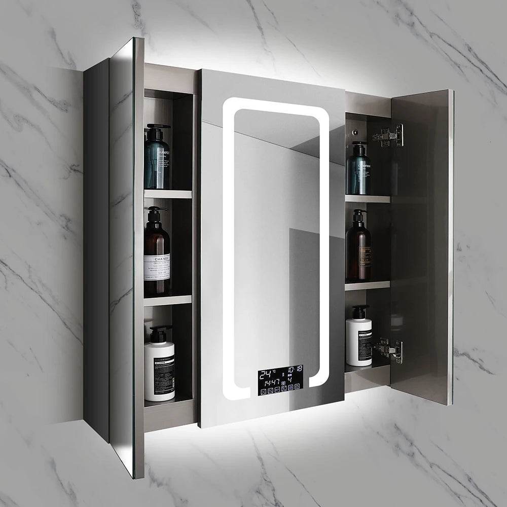 Speaker Bathroom Storage Smart LED Mirror Cabinet IP44 CE - My Store