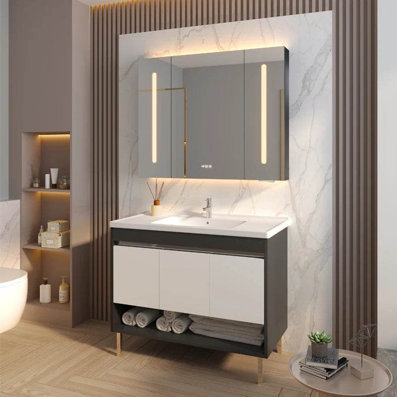 Led Stainless Steel Medicine Smart Bathroom Mirror Cabinet Waterproof With Smart Mirror Cabinet - My Store