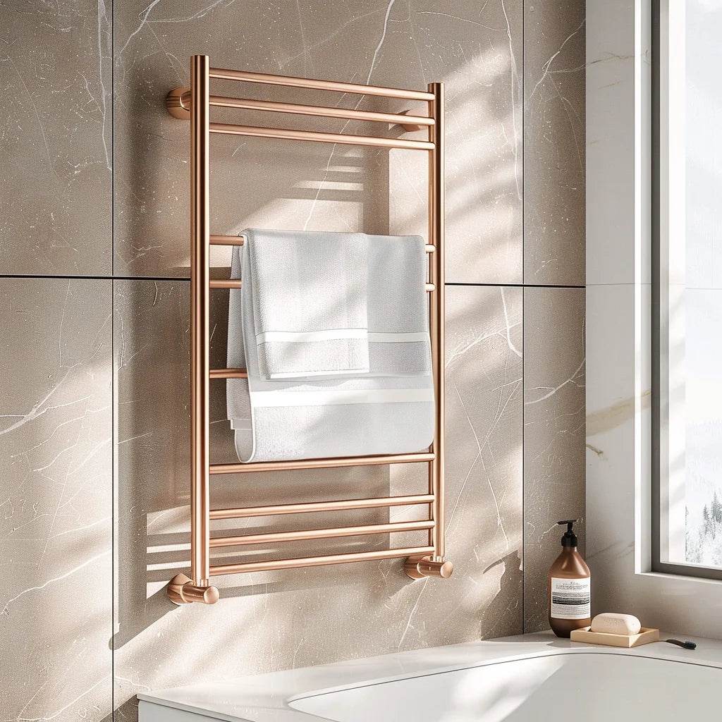 Custom Waterproof Large Hot Machine Salon Shelf Heater Smart Electric Radiator Bathroom Stainless Steel Black Towel Rack Warmer - My Store
