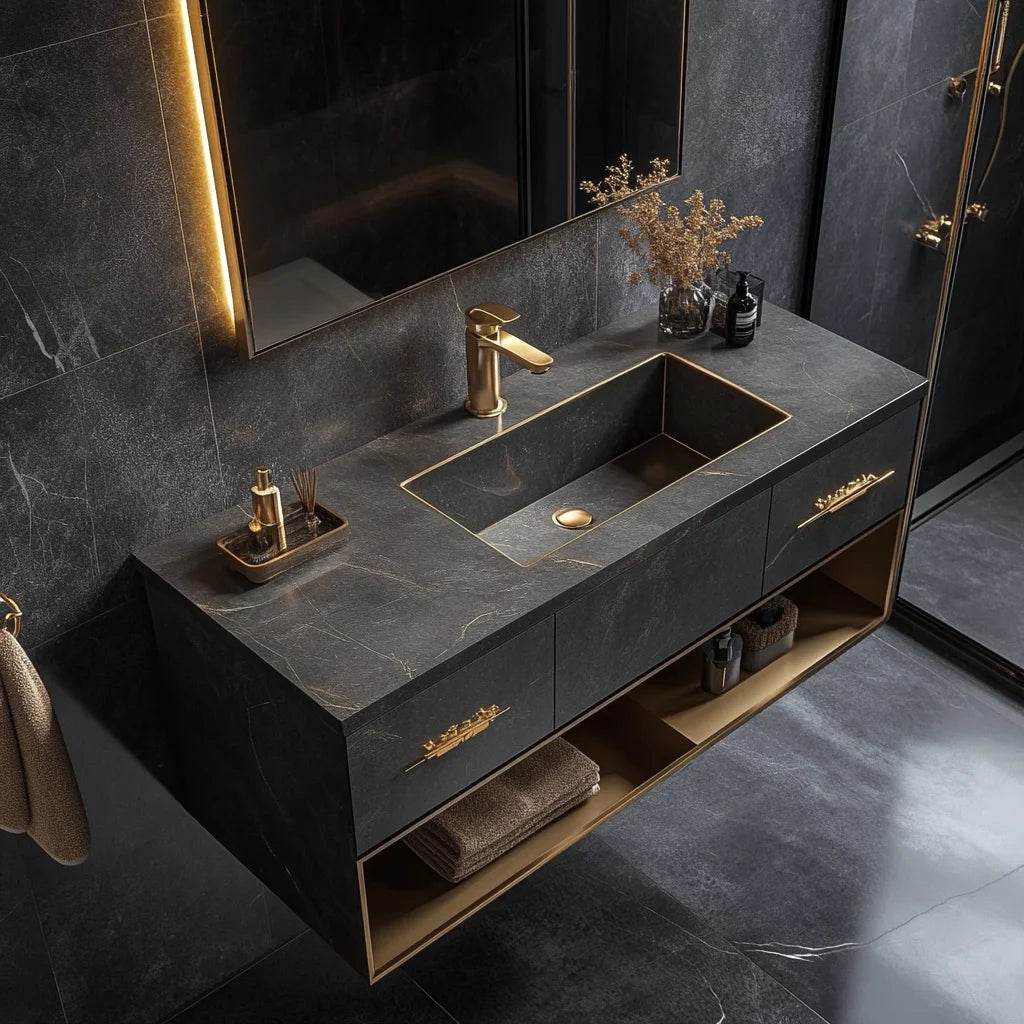 High End Bathroom Vanity Set Design Bathroom Cabinets Mirror Sink Bathroom Vanity 36 Inch - My Store
