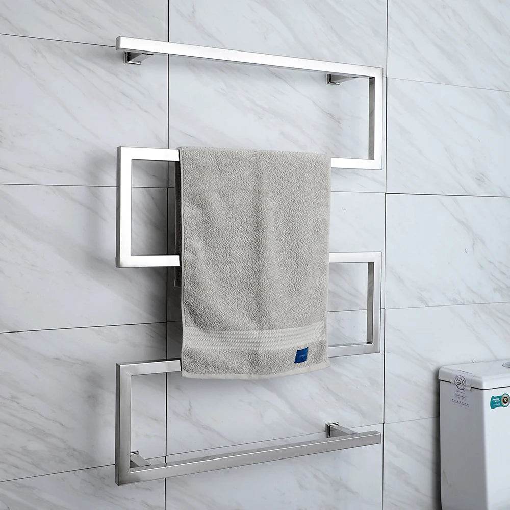 Factory Wholesale Bathroom Wall Mounted Stainless Steel Electric Heating Towel Rack Towel Warmer - My Store